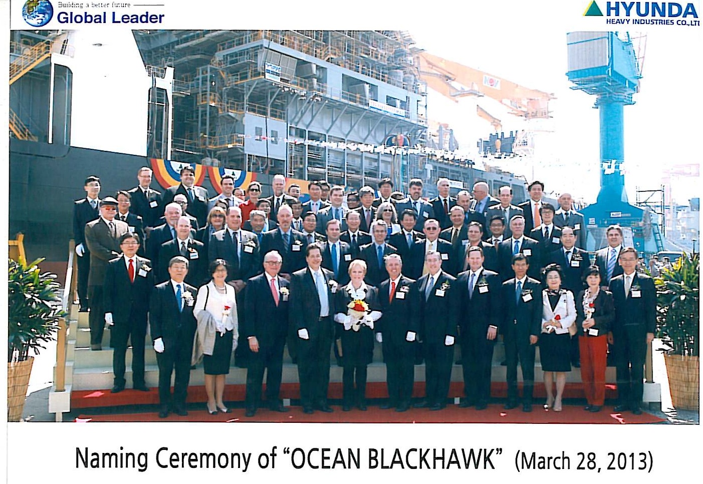 Diamond Offshore ‘OCEAN BLACKHAWK’- Naming Ceremony